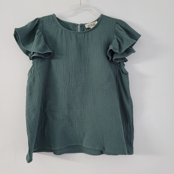 Listicle | Olive Green 2 Piece Peplum Top Short Set - Picture 4 of 12